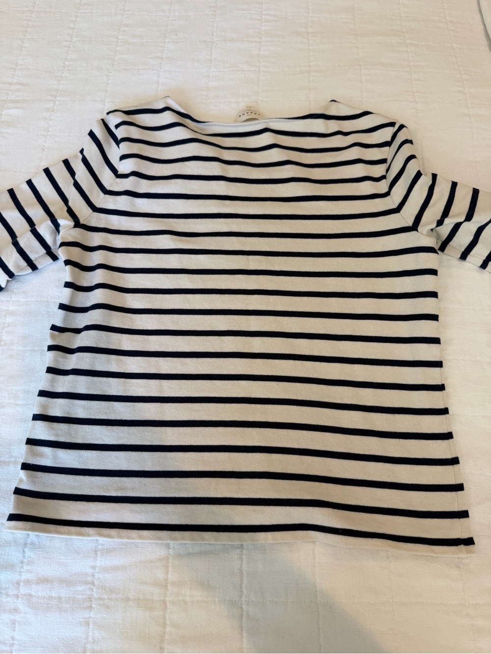 Sezane COLETTE MARINIÈRE Top in Ecru and Navy Stripes - Picture 10 of 10